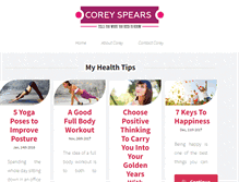Tablet Screenshot of coreyspears.com